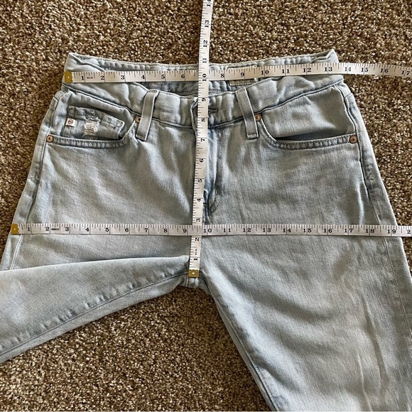 AG Adriano Goldschmied Ex Boyfriend Sloughy Slim Jeans Womens 25 R Ripped Skate - Picture 13 of 16